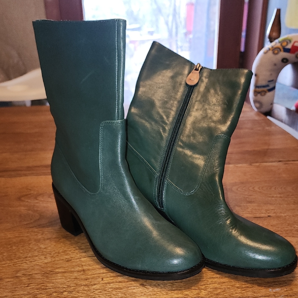 Kenneth Cole Teal Heeled Boots/ Gentle Souls By Kenneth Cole